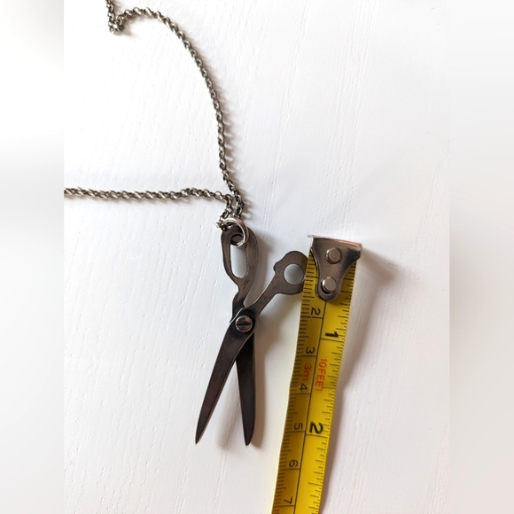 Missy Industry Shears Silver 925 Necklace - Picture 2 of 6